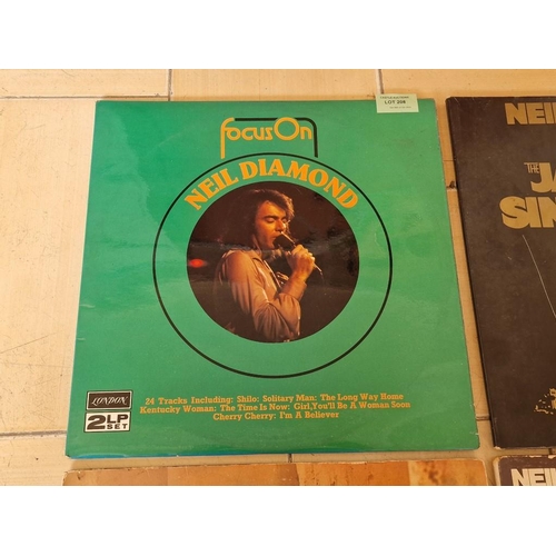 208 - Collection of 4 x Neil Diamond LP Vinyl Records; Focus On, The Jazz Singer, Hot August Night and Rai... 