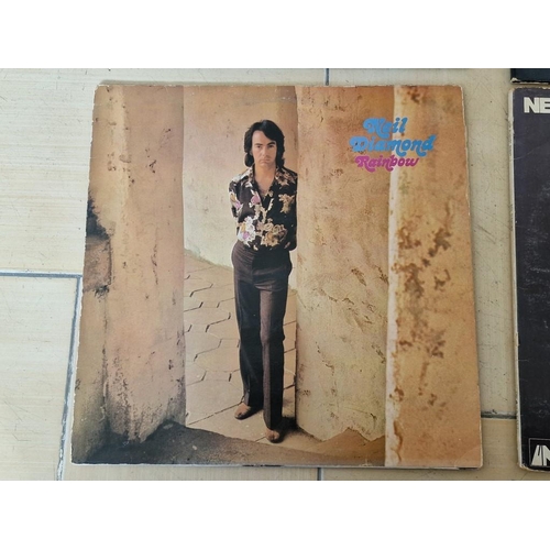 208 - Collection of 4 x Neil Diamond LP Vinyl Records; Focus On, The Jazz Singer, Hot August Night and Rai... 