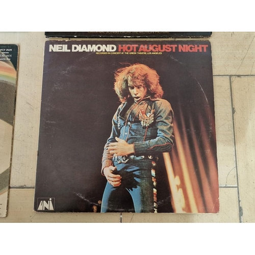 208 - Collection of 4 x Neil Diamond LP Vinyl Records; Focus On, The Jazz Singer, Hot August Night and Rai... 