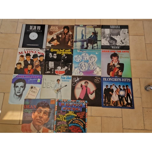 215 - Collection of Assorted LP Vinyl Records, Incl. Shakin' Stevens, Nirvana 'Bleach', Johnny Cash, Adam ... 