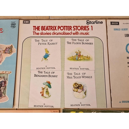 218 - 5 x Children's LP Vinyl Records, Incl. Beatrix Potter Storis, The Jungle Book, Oliver, When We Were ... 