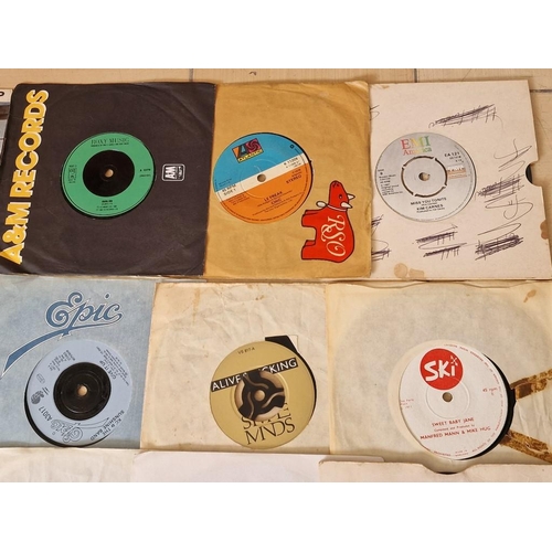 225 - Large Collection of 45RPM Single Vinyl Records, Incl. Elton John, Cliff Richard, Do They Know It's C... 