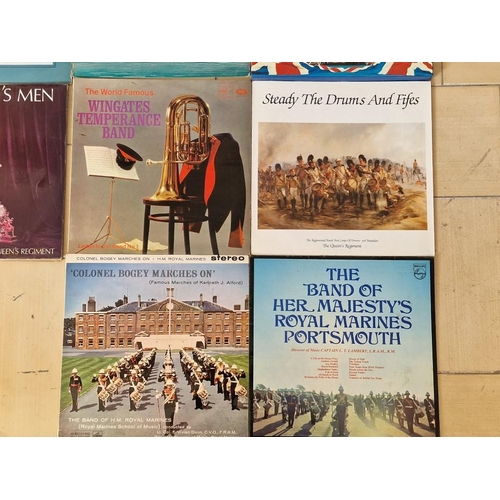 227 - Collection of LP Vinyl Records; Military Bands, Marching Tunes and Music of the Sea, (see multiple c... 