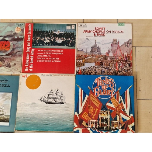 227 - Collection of LP Vinyl Records; Military Bands, Marching Tunes and Music of the Sea, (see multiple c... 