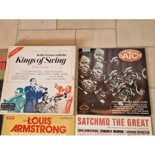 229 - Large Collection of Louis Armstrong Jazz LP Vinyl Records, (see multiple catalogue photos for titles... 