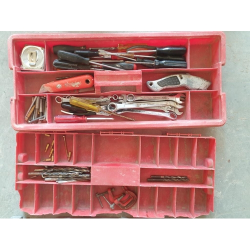 106 - Large Toolbox with an Assortment of Tools inc. Set of Wood Chisels, Hammers, Wrenches, Spanners etc.