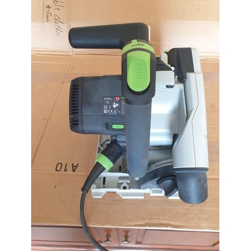 114 - Festool Hand Held Electric Circular Saw with Manuals, Model TS-55-REBQ in Original Festool Carry Box... 