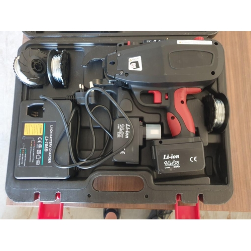 117 - Belton Rebar Tying Tool Cordless with 2x Batteries, Charger and Cary Case (Basic Test and Working, L... 