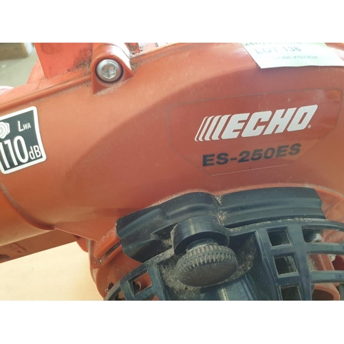 136 - Echo Petrol Garden / Leaf Blower, (Model: ES-250ES), * Basic Test, Turns Over, But No Fuel to Run *