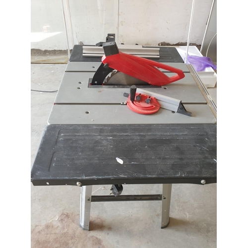 140 - Einhell TC-TS 2025/1U Circular Table Saw with Underframe and Side Extensions and Spar cutting Blade ... 