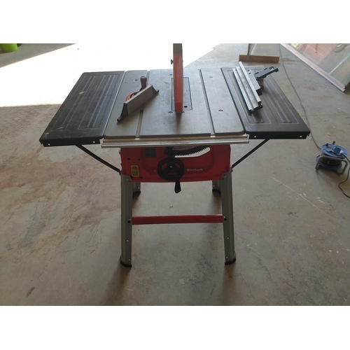 140 - Einhell TC-TS 2025/1U Circular Table Saw with Underframe and Side Extensions and Spar cutting Blade ... 