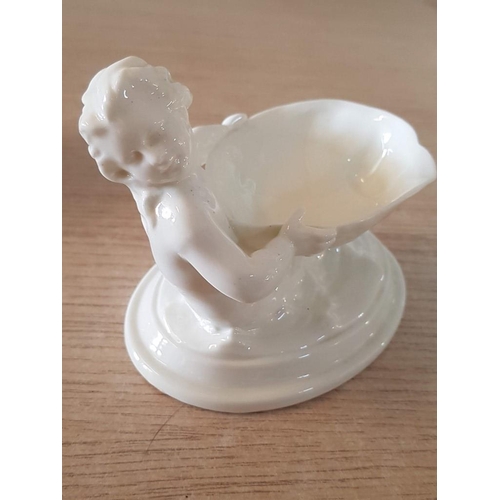 175 - Vintage Royal Worcester Blanc De Chine Figural Salt Dishes (No. 349, Salts in the Form of Merboy and... 