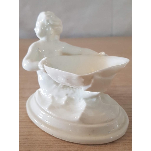 175 - Vintage Royal Worcester Blanc De Chine Figural Salt Dishes (No. 349, Salts in the Form of Merboy and... 