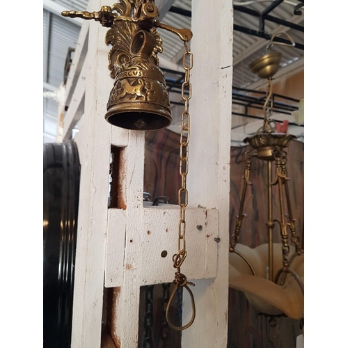 19 - Wall Mounted Brass 'Sanctus' Bell (18 x 15 x 17cm)