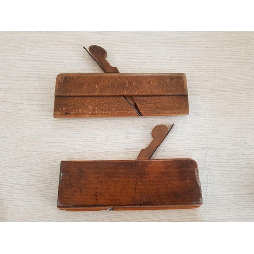 28 - 6 Vintage Wooden Moulding Planes Complete with Irons