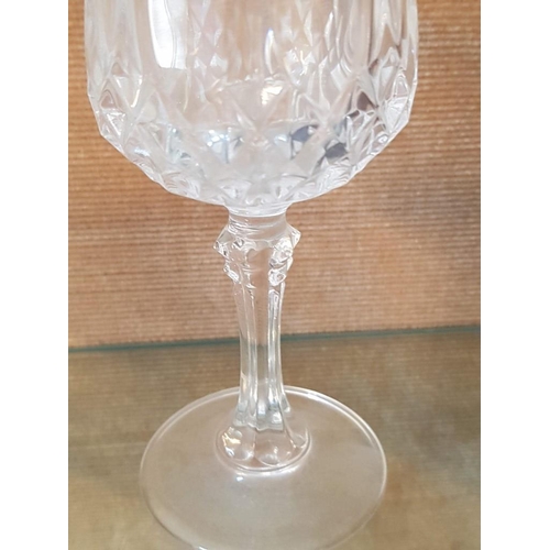 318 - 'Crystal Diarques' Set of 18x Crystal Glasses (6x Wine, 6x Brandy and 6x Liquor )