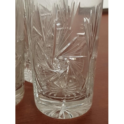 323 - Bohemian Crystal Set of 6x Cocktail Water Glasses