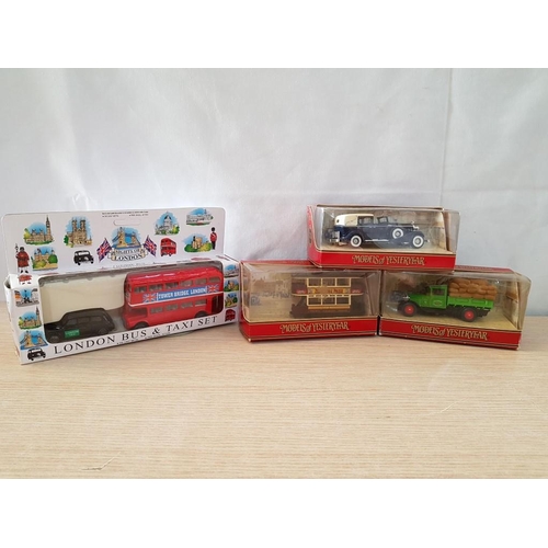 35 - 3 Boxed Matchbox 'Models of Yesteryear' Die Cast Models and Boxed Die Cast Model Set of 'London Bus ... 