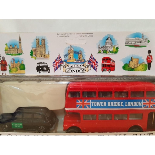 35 - 3 Boxed Matchbox 'Models of Yesteryear' Die Cast Models and Boxed Die Cast Model Set of 'London Bus ... 