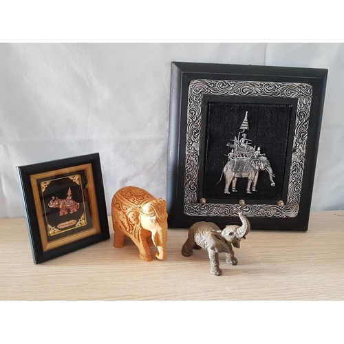 36 - Elephant Ornament in Terra Cotta (10 x 15cm) plus Elephant Calf from HERD Collection (10 x 12), plus... 