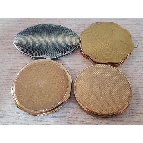 37 - 4 Art Deco Powder Compacts, Rowenta, Stratton, Gwenda, and Regent of London