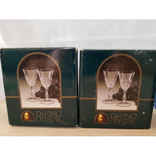 38 - 2 Boxed Sets of 'Davinci' Crystal Sherry Glasses together with Boxed Set of 4 'Edinburgh Crystal' Wh... 