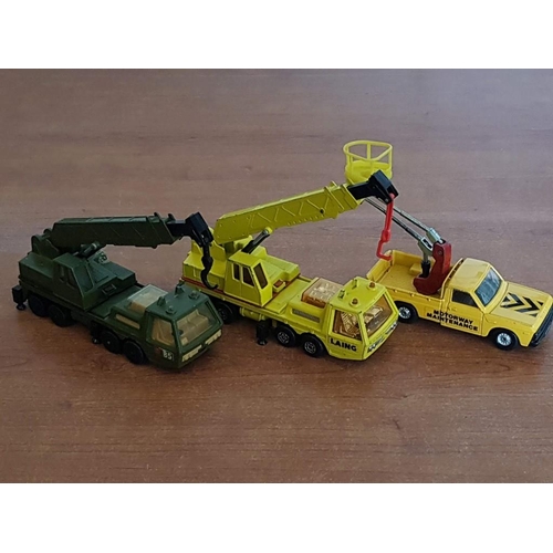 381 - Various Construction Machine Models (6x) and 2x Transportation Car Models (a/f)