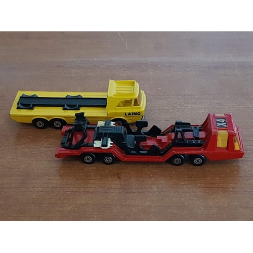 381 - Various Construction Machine Models (6x) and 2x Transportation Car Models (a/f)