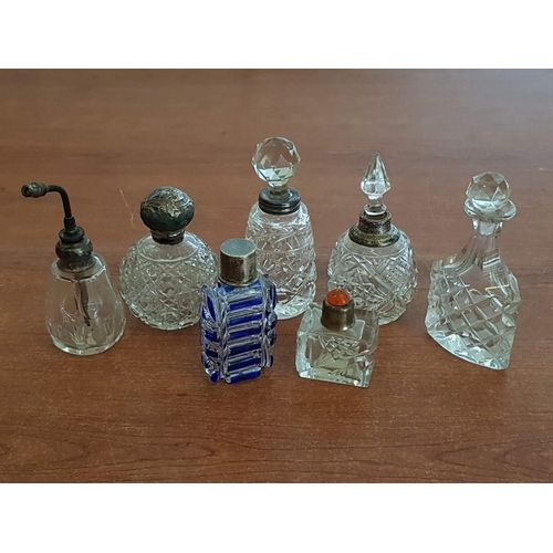 403 - Very Old Crystal Scent/Snuff Bottles in Different Sizes Shape and Pattern (7x 5.5 x 11.5cm)