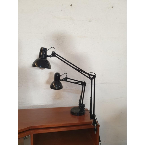 422 - 2 x Black Colour Adjustable Desk Lamps, (2)