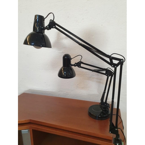 422 - 2 x Black Colour Adjustable Desk Lamps, (2)