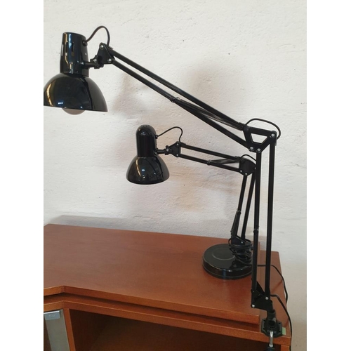 422 - 2 x Black Colour Adjustable Desk Lamps, (2)