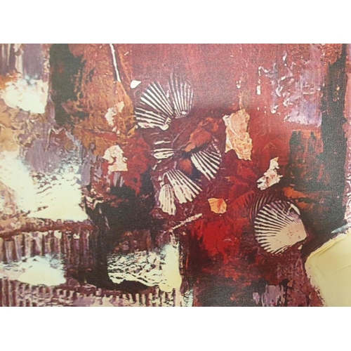 423 - Abstract Print on Canvas, (Approx. 100 x 100cm)