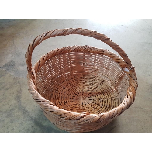 431 - Oversized Traditional Cyprus Hand Woven Reed Basket (48 x 56 x 30cm)