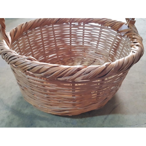 431 - Oversized Traditional Cyprus Hand Woven Reed Basket (48 x 56 x 30cm)