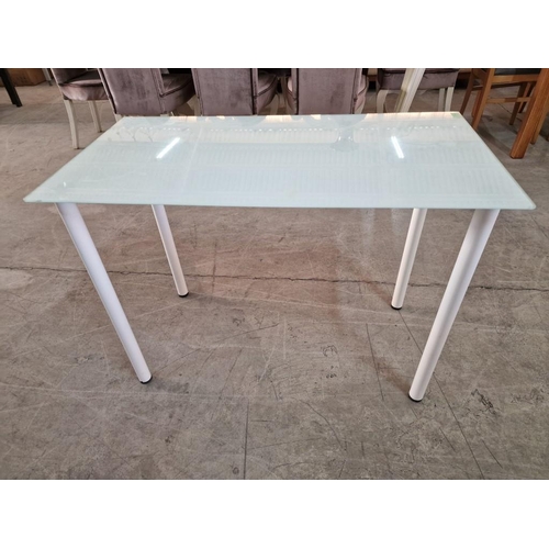 435 - IKEA Desk (Glass Top, 100 x 50 x 70cm)