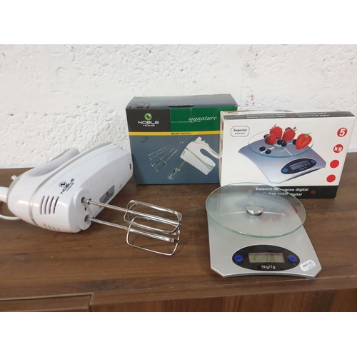 448 - Noble Electric Hand Mixer and Imperial Digital Kitchen Scales, * Basic Test and Working *