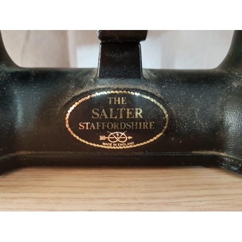 5 - Vintage Salter Staffordshire Cast Iron Kitchen Scales, Circa 1930s, Together with 4x Cast Iron Weigh... 