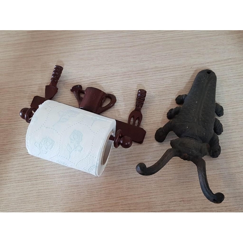 50 - Novelty Garden Themed Toilet Roll Holder and Cast Iron 'Beetle' Shaped Boot Remover (23cm)