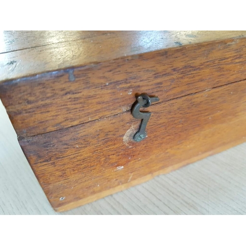 55 - Lidded Wooden Box with Hooks (33 x 33 x 10cm)