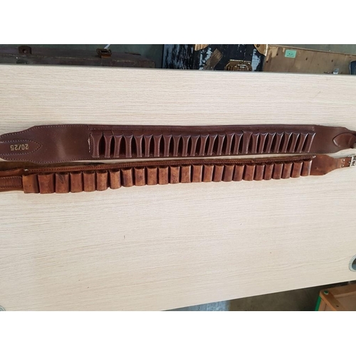 58 - 2 Cartridge Belts - 1x 12 Bore, 1x Garden Gun