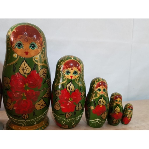 6 - 'Matryoshka' Measuring Cups (Fred x Friends, Set of 3x) Together with Traditional Russian 'Matryoshk... 