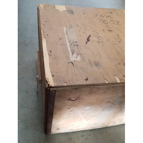 68 - Plywood Shipping Case with Rope Handles and Plug Lid (63 x 55 x38cm)