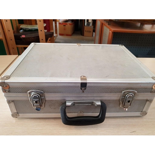 75 - Fully Padded and Divisioned Aluminium Flight Case (46 x 17 x 36cm)