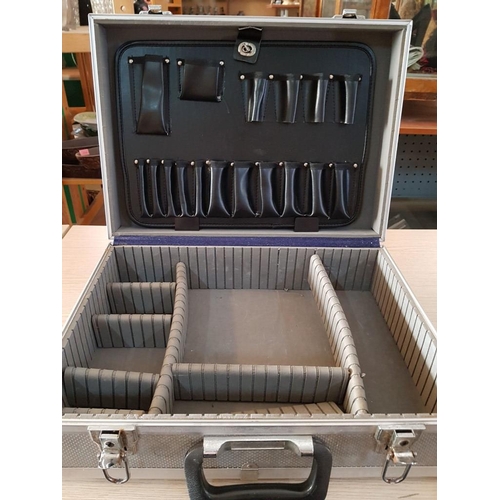 75 - Fully Padded and Divisioned Aluminium Flight Case (46 x 17 x 36cm)