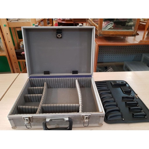 75 - Fully Padded and Divisioned Aluminium Flight Case (46 x 17 x 36cm)