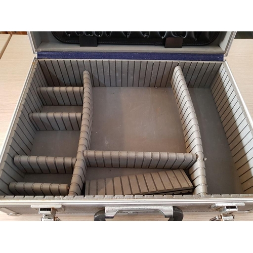 75 - Fully Padded and Divisioned Aluminium Flight Case (46 x 17 x 36cm)