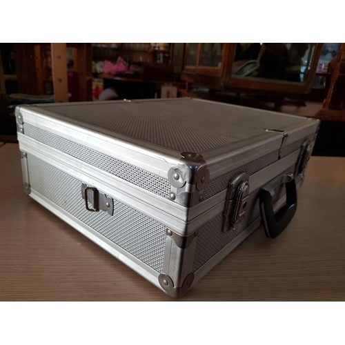 75 - Fully Padded and Divisioned Aluminium Flight Case (46 x 17 x 36cm)