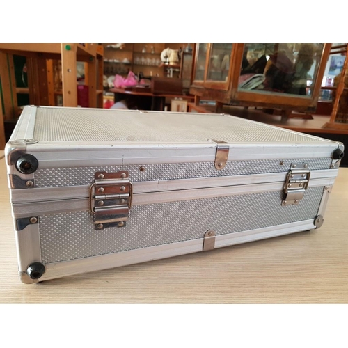 75 - Fully Padded and Divisioned Aluminium Flight Case (46 x 17 x 36cm)