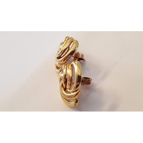 183A - Pair of 9ct Gold Swirl Stud Earrings, (Approx. 4g)